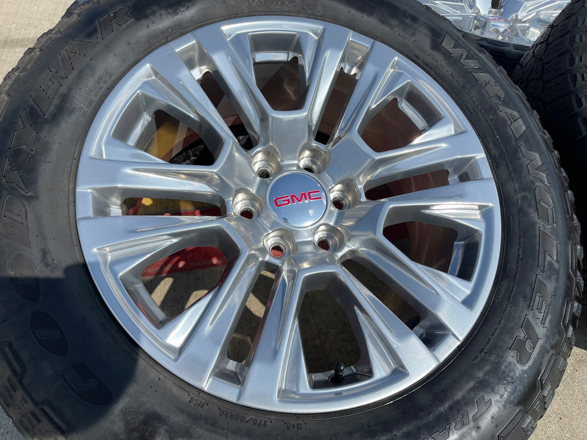 20" GMC Sierra Yukon Denali OEM 5917 wheels rims SET Chevy tires GOODYEAR