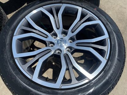 22" Dodge Ram 1500 OEM TUNGSTEN LIMITED Laramie wheels rims SET PIRELLI NEW