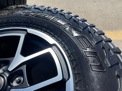17" Jeep Wrangler Rubicon OEM 95730 9327 wheels rims Gladiator FALKEN AT 33" NEW