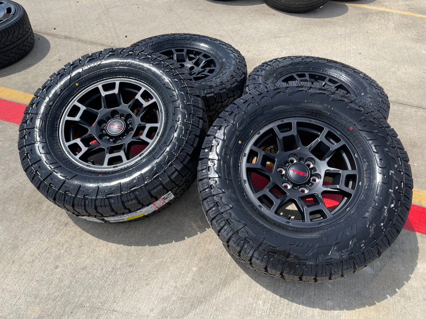 17" Toyota Tacoma TRD 4Runner OEM wheels rims SET black FJ FALKEN A/T4 33" NEW
