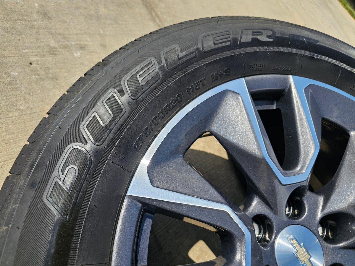 20" Chevy Silverado 1500 Tahoe OEM 5915 5916 wheels rims BRIDGESTONE SET