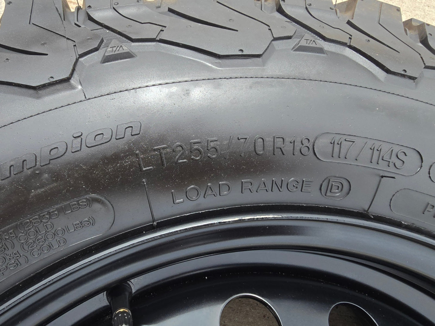 NEW 18" INEOS Grenadier OEM (1) steel wheel rim tire BFG KO2 A/T FITS 2022-2027