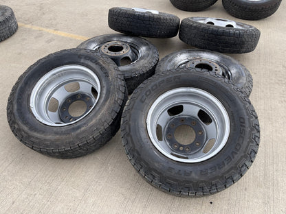 17" Dodge Ram 3500 Dually Laramie 8x200 wheels rims 2703 2704 OEM tires COOPER