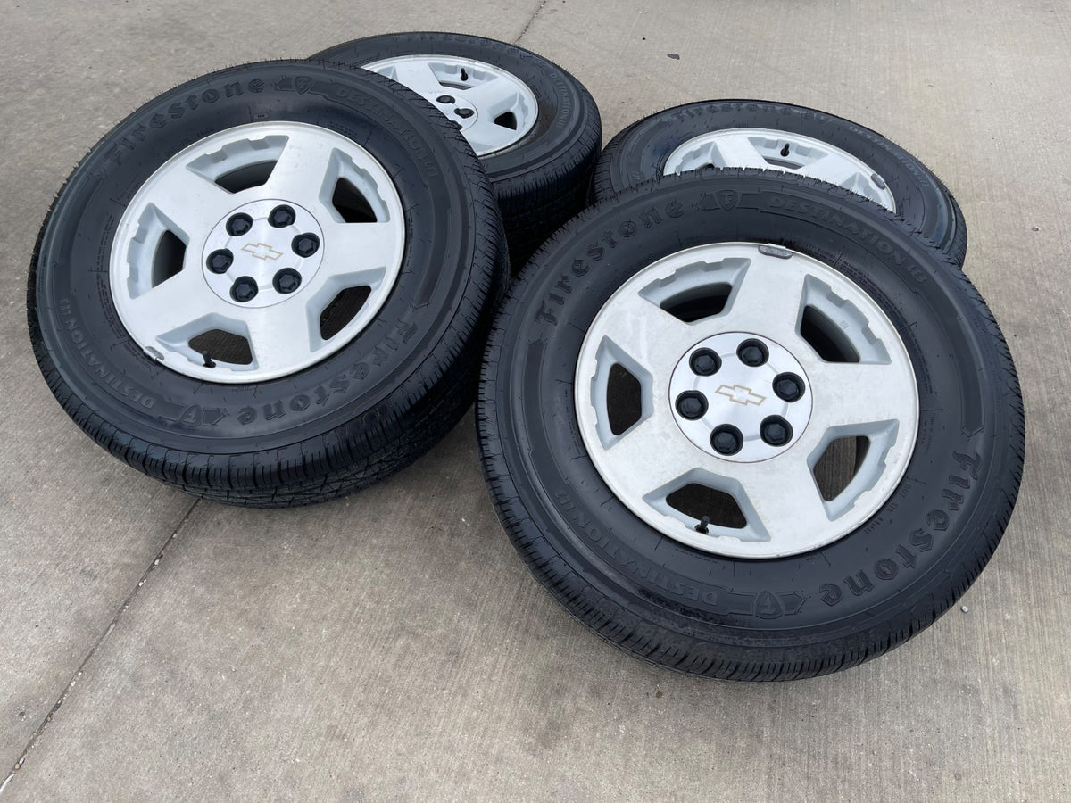 17" Chevy Tahoe Silverado Suburban Z71 OEM 5196 wheels rims tires SET FIRESTONE