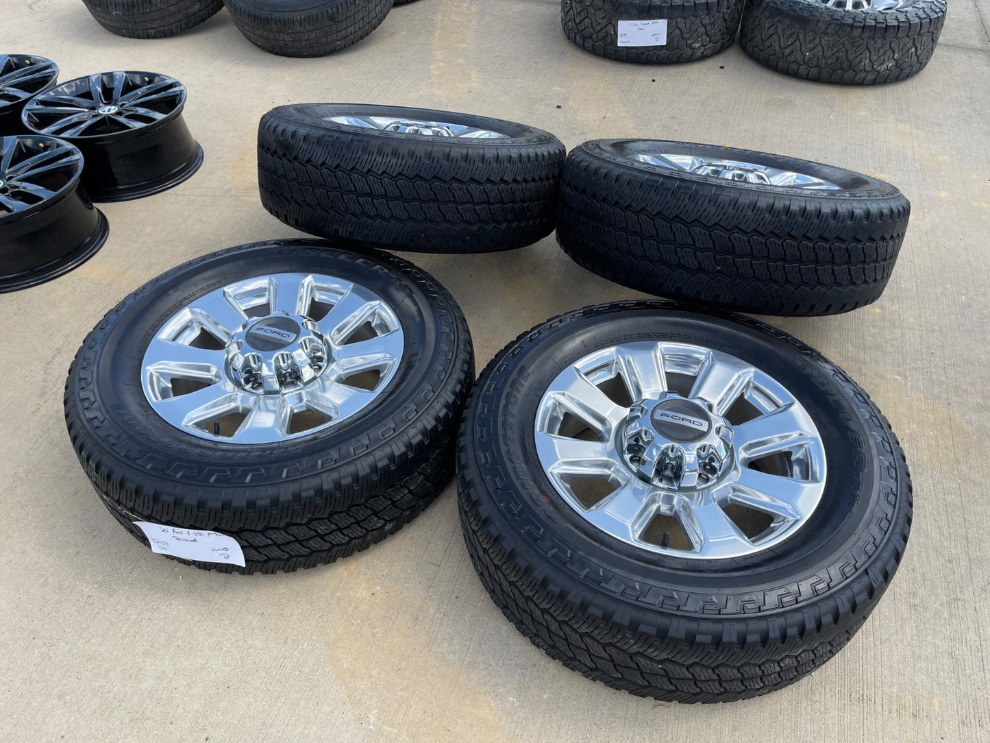 20" Ford F-250 F-350 Platinum OEM rims wheels 10103 tires BRIDGESTONE A/T SET