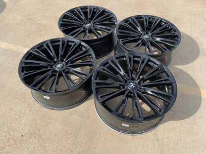 24" 24x10 Asanti Black Label ABL30 Corona Silverado RAM wheels rims 6x139 6x5.5
