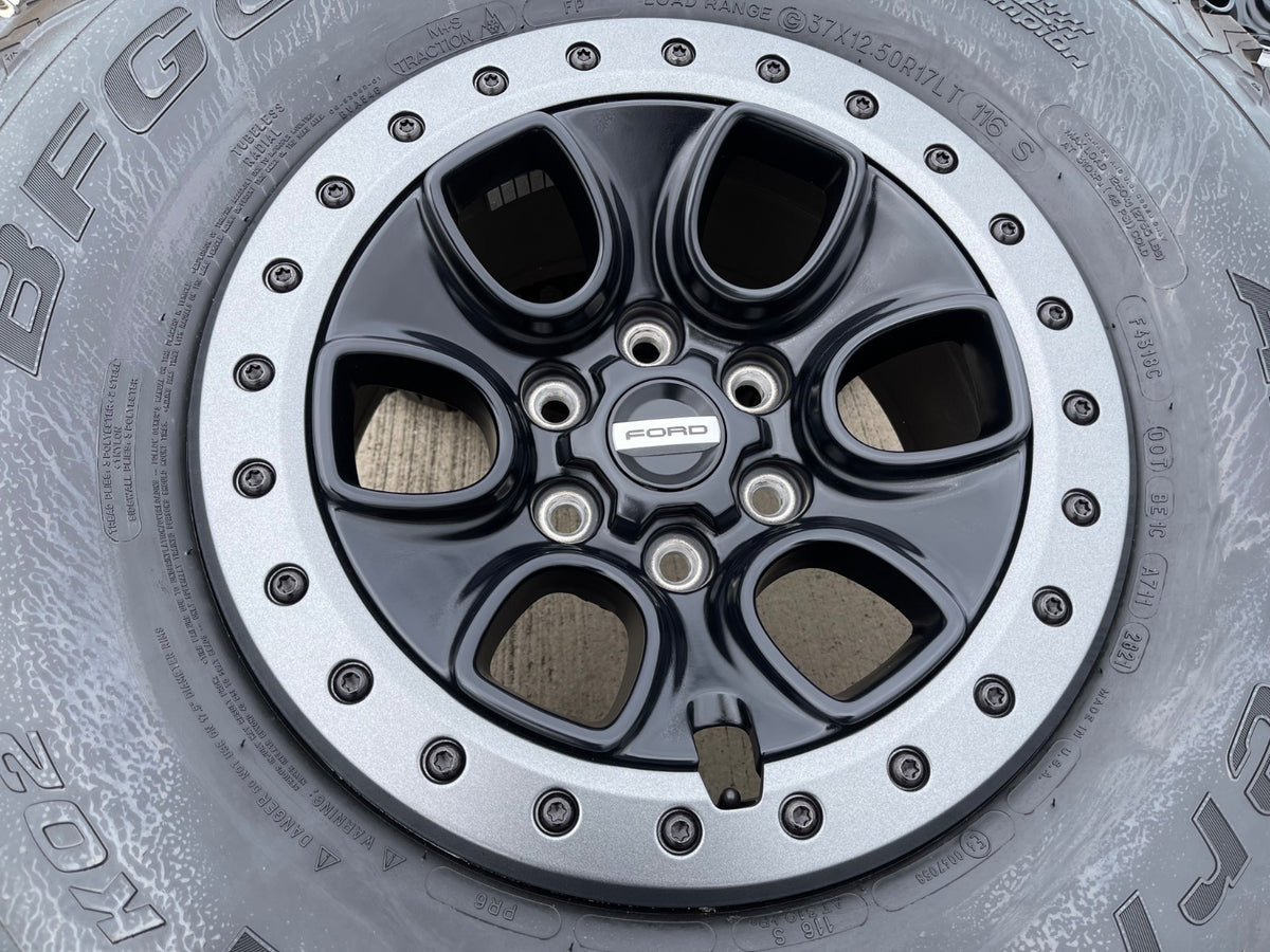 17" Ford F-150 Raptor OEM BEADLOCK rims wheels 10459 95210 BFG KO2 37" tires NEW