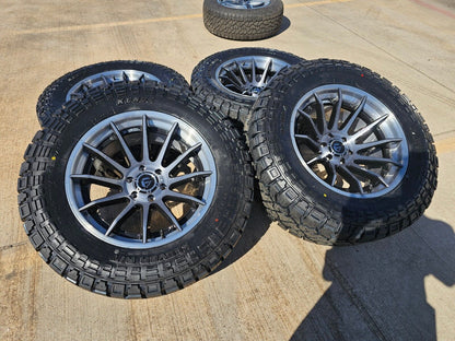 20x10 20" FUEL BURN FC403 Ford Expedition F-150 6x135 wheels rims tires 35" NEW!