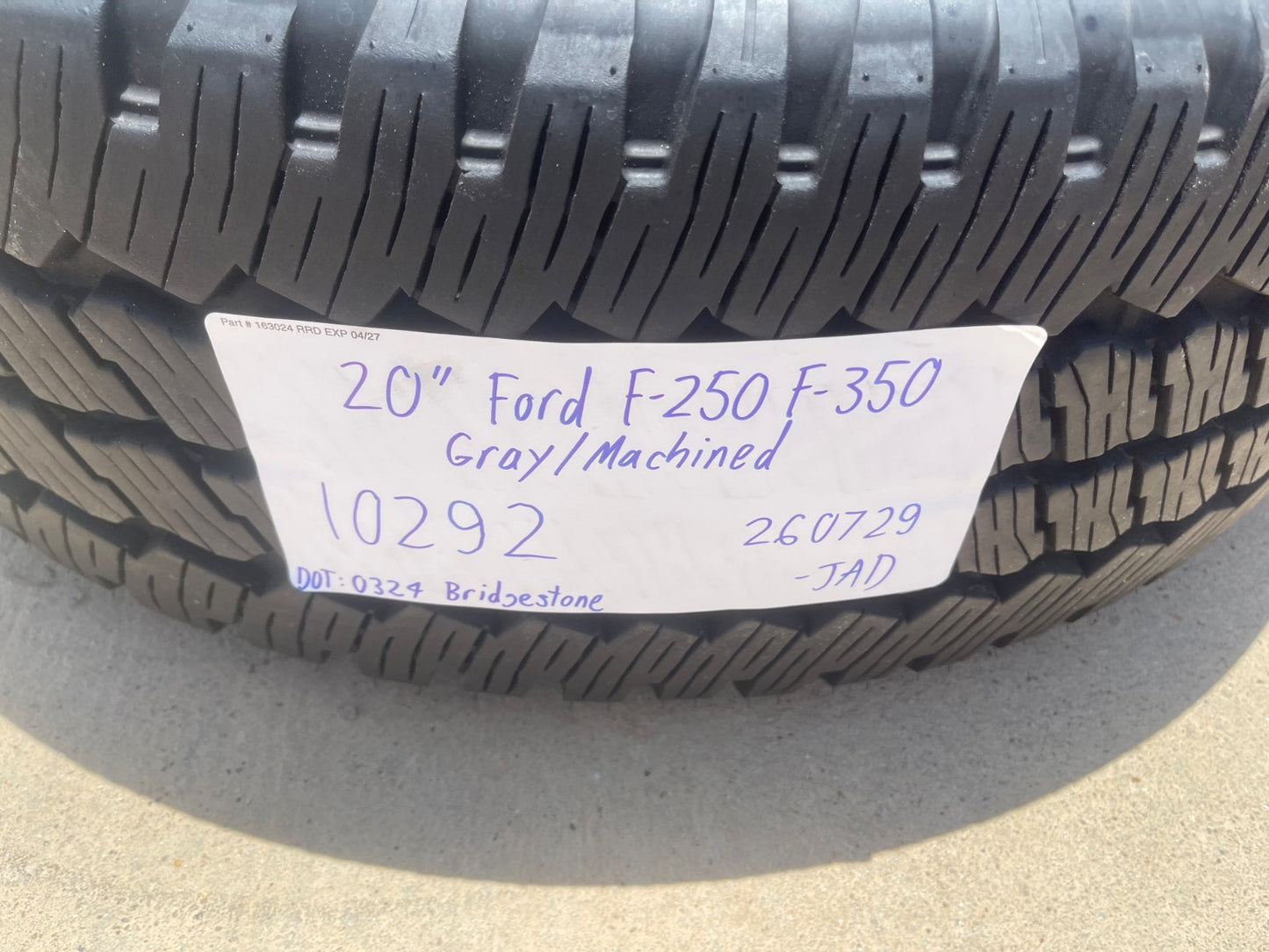 20" Ford F-250 F-350 OEM Lariat wheels rims 10292 tires SET BRIDGESTONE A/T