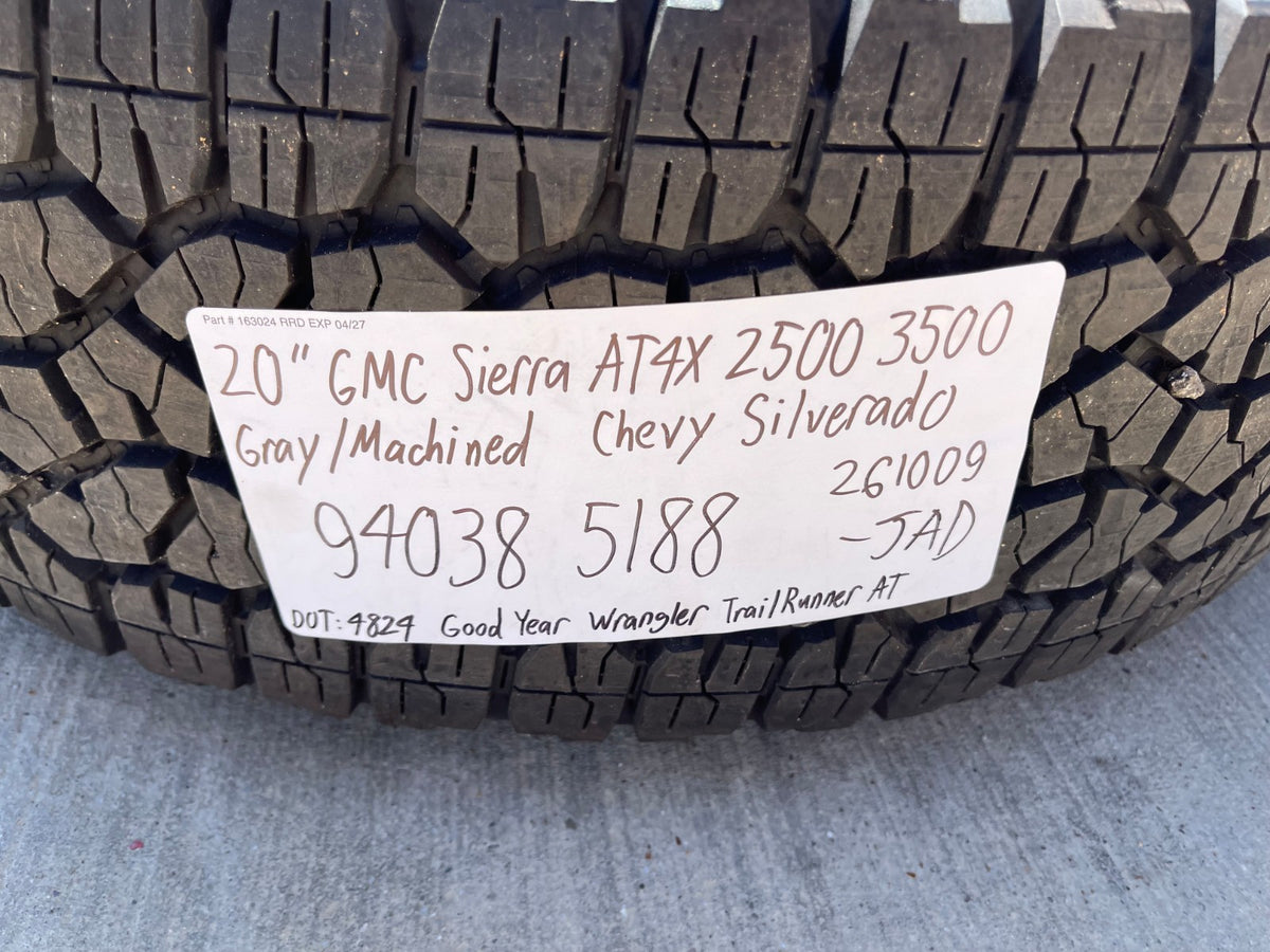 20" GMC Sierra AT4X 2500 3500 OEM wheels rims 94038 5188 Chevy Silverado SET NEW