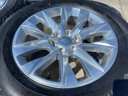 20" Chevy Tahoe Silverado LTZ 5920 OEM wheels rims Yukon HANKOOK A/T2 NEW