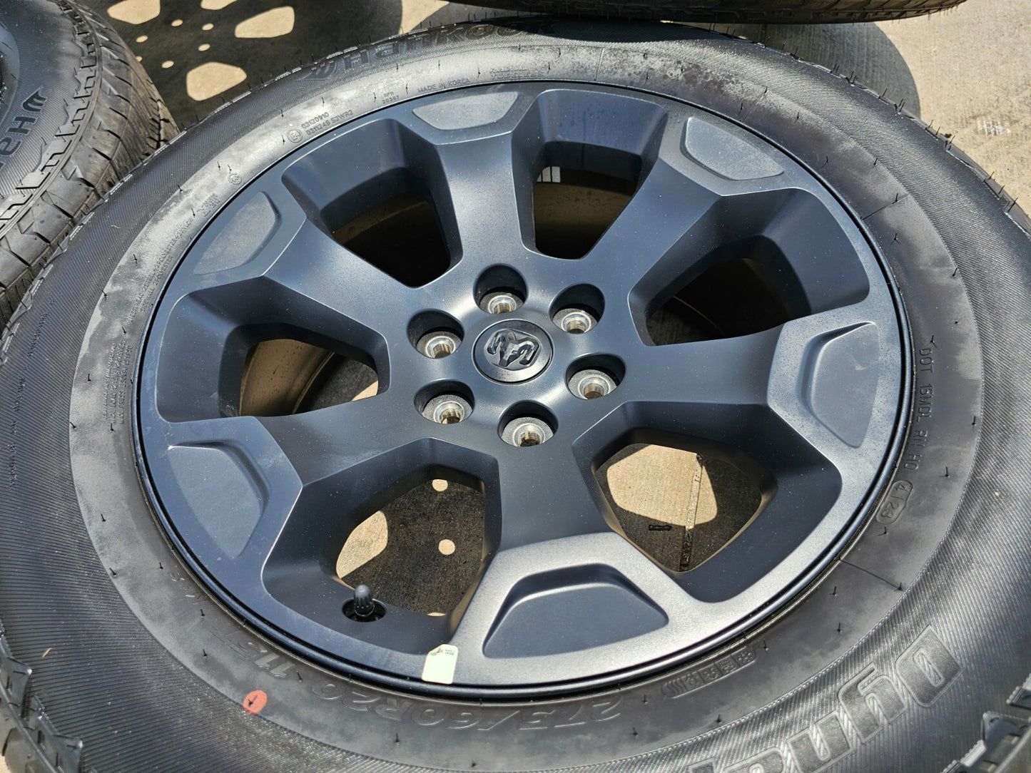 20" Dodge Ram 1500 OEM Laramie Black 2680 wheels rims tires HANKOOK A/T2 NEW