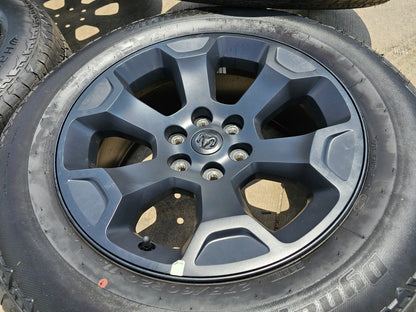 20" Dodge Ram 1500 OEM Laramie Black 2680 wheels rims tires HANKOOK A/T2 NEW