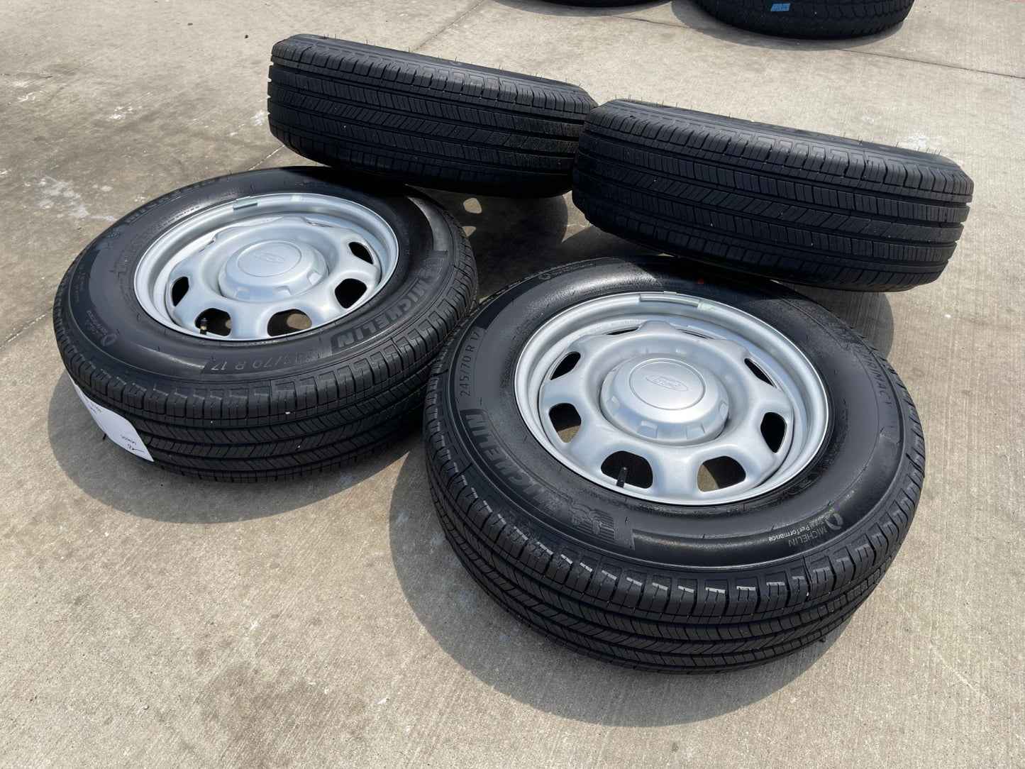 17" Ford F-150 OEM rims wheels 3857 tires steel 2023 2024 2025 2026 MICHELIN NEW