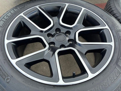 22" Dodge Ram 1500 OEM Replica LIMITED Laramie wheels rims black 2725 2684 tires