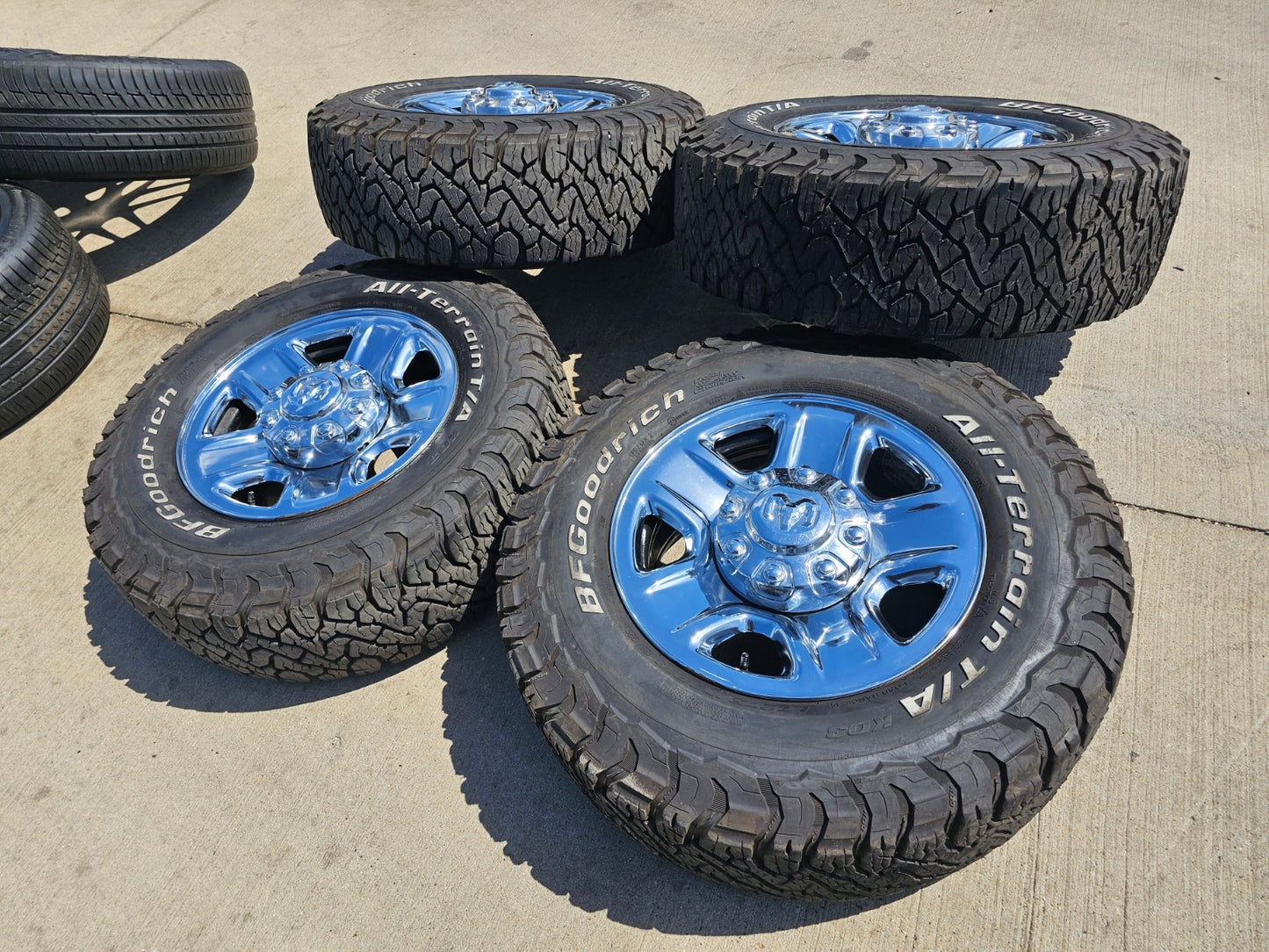18" Dodge Ram 2500 3500 STEEL chrome OEM 2473 wheels rims SET BFG KO3 A/T