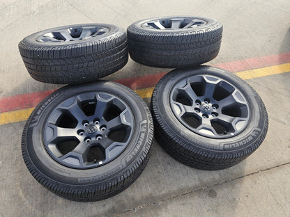 20" Dodge Ram 1500 OEM Laramie Black 2680 wheels rims 2024 2025 2026 MICHELIN