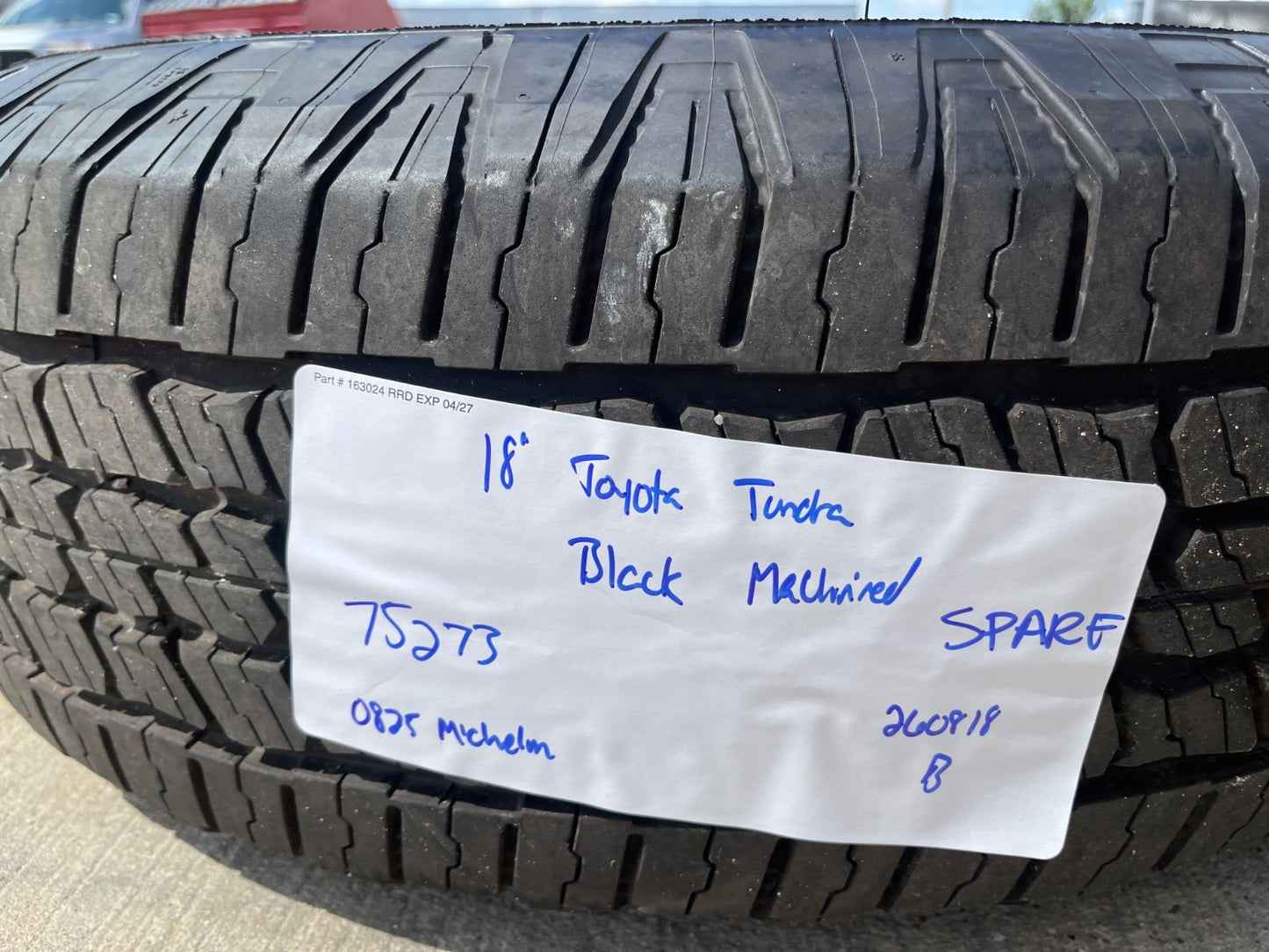 (1) 18" Toyota Tundra TRD OEM black wheel rim 75273 95407 Sequoia SET MICHELIN