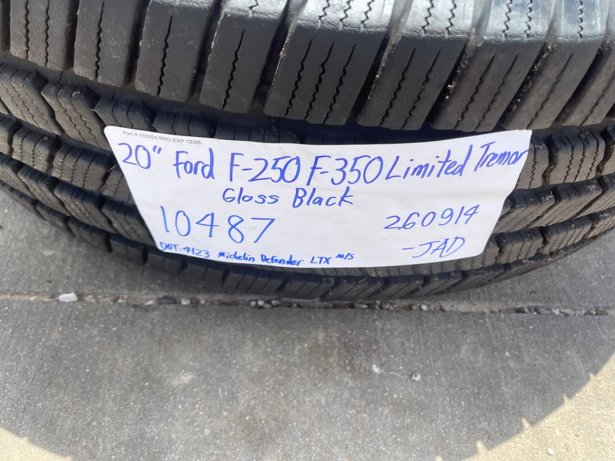 20" Ford F-250 F-350 OEM 10487 LIMITED TREMOR wheels rims SET MICHELIN DEFENDER