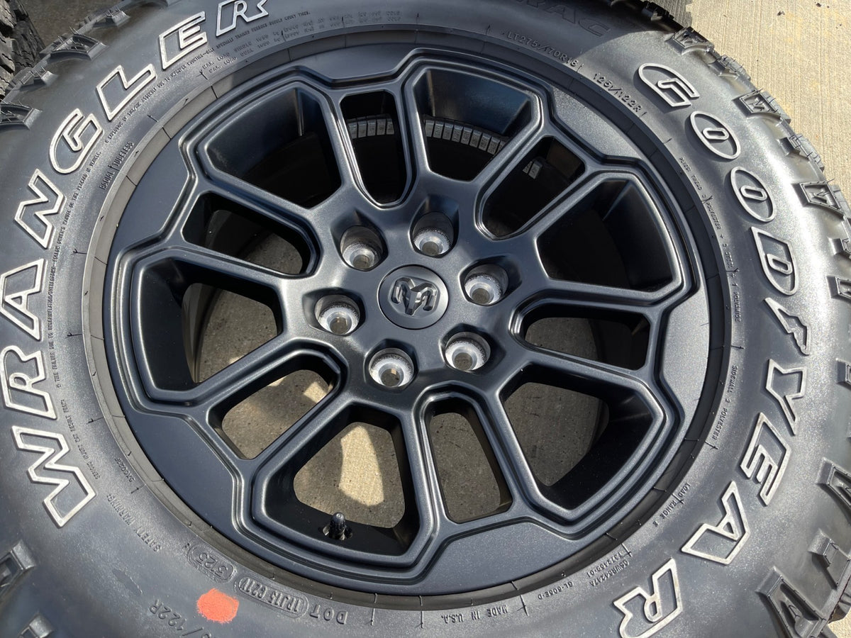 18" Dodge Ram 1500 Rebel Black OEM 95935 wheels rims SET DURATRAC A/T