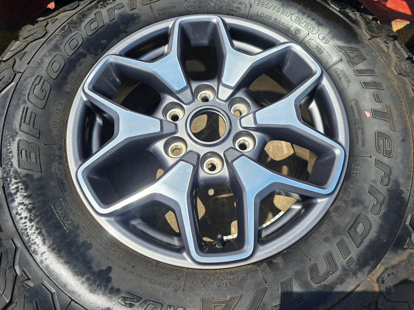 (5) 17" Ford Bronco OEM wheels rims SASQUATCH 95229 10387 Ranger BFG KO2 A/T