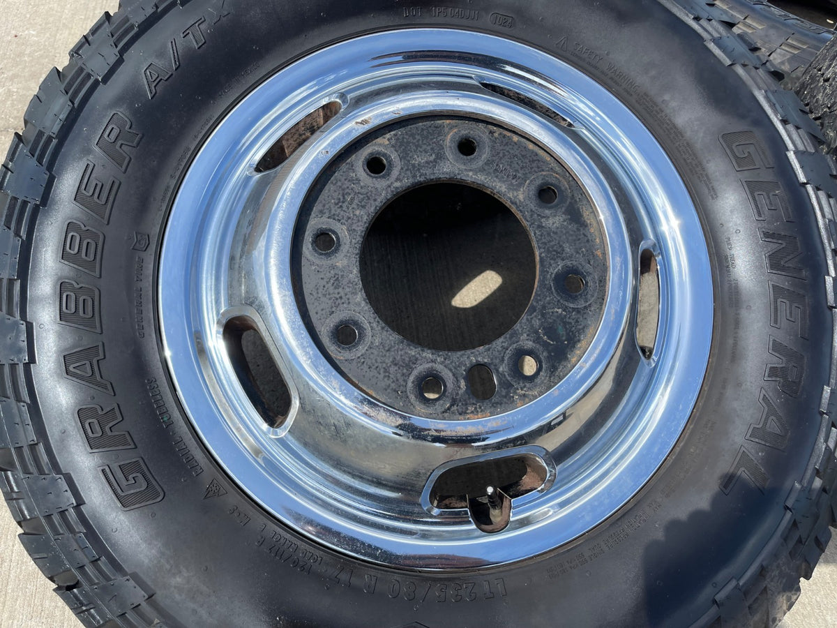 17" Dodge Ram 3500 Dually Laramie 8x200 wheels rims 2703 2704 OEM SET GENERAL