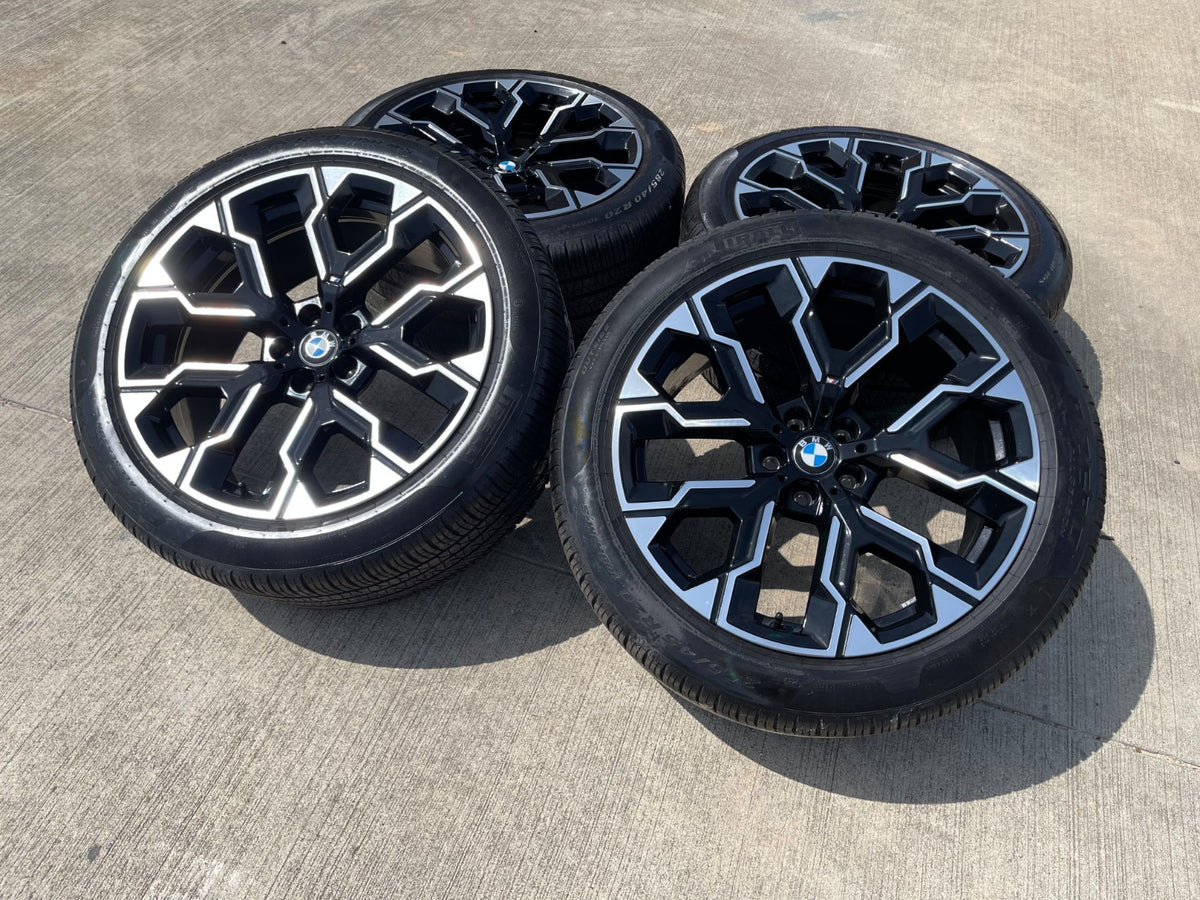 20" BMW M760i 740i 640i OEM Series 1036M SET black wheels rims tires