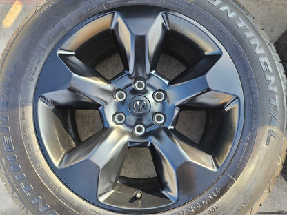 20" Ram 1500 OEM LIMITED Laramie wheels rims black 2675 2722 CONTINENTAL