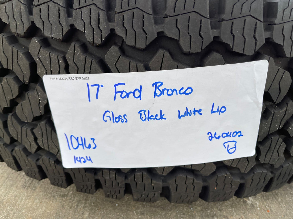 17" Ford Bronco HERITAGE Edition wheels rims white GOODYEAR 35" SET NEW