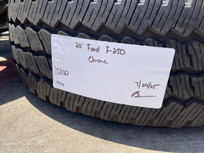 20" Ford F-250 King Ranch Lariat OEM 10100 rims wheels CHROME NEW BRIDGESTONE